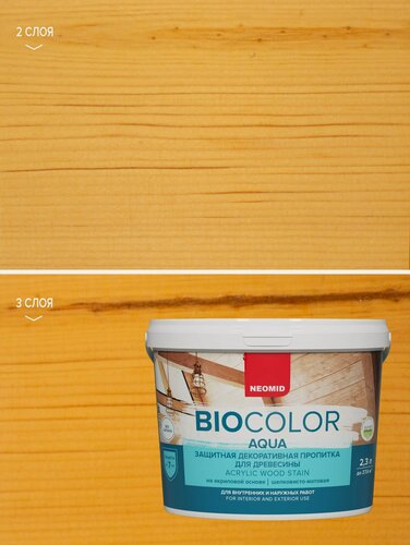 Изображение товара Пропитка для древесины Neomid Bio Color Aqua (2,3л) сосна