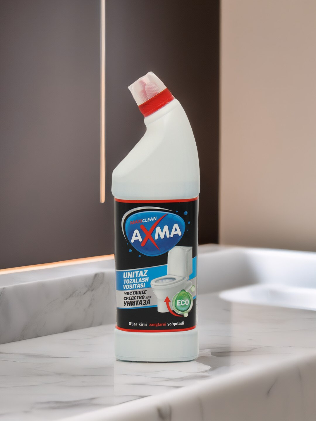 Чистящее средство Axma Maxiclean для унитаза, антибактериальное, гель, 1000г — фото 1