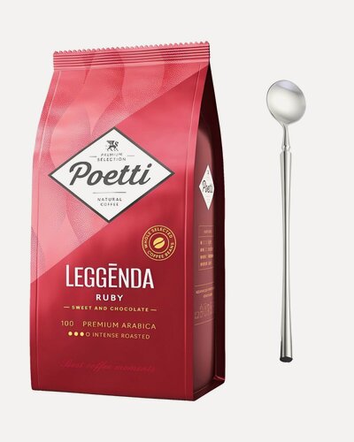 Изображение товара Кофе в зернах Poetti Legenda Ruby 100 % Арабика, 1кг + ложка
