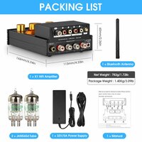Ламповый усилитель Nobsound HiFi GE5654 с поддержкой Bluetooth, With 32V5A power