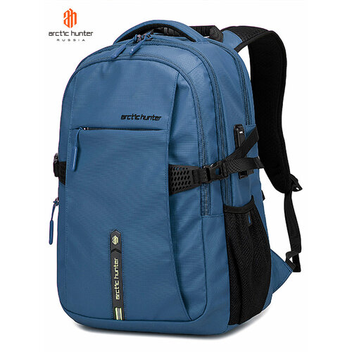 Рюкзак мужской городской, повседневный, водонепроницаемый, школьный, для ноутбука, 26 л, Arctic Hunter синий