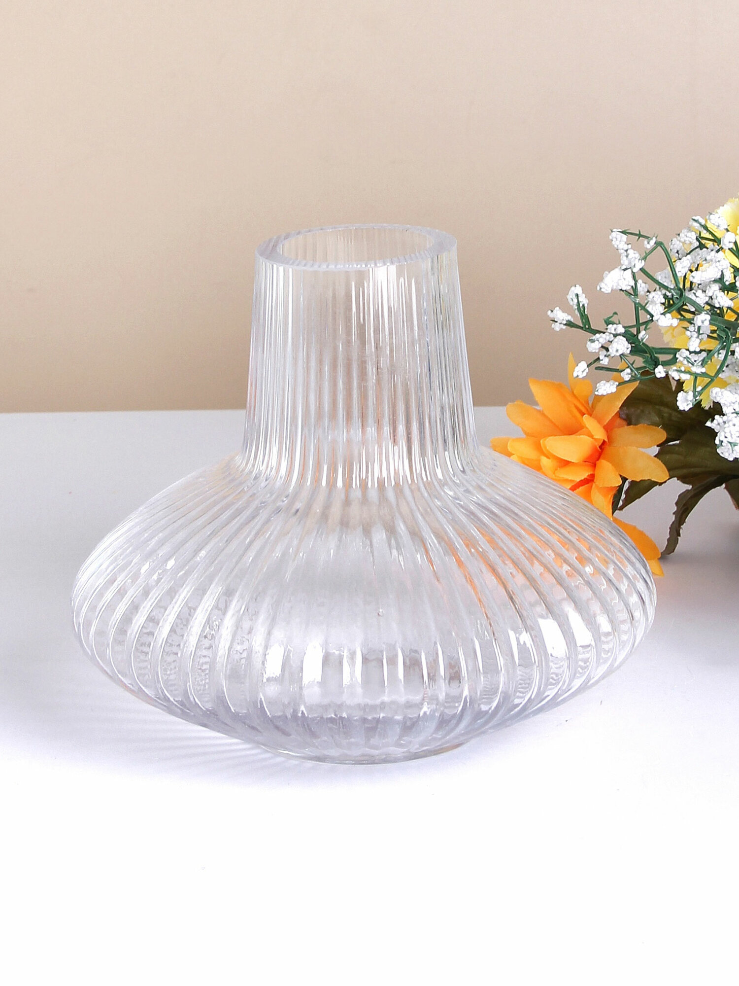 Ваза Дейзи 17х16 см вивьен прозрачная