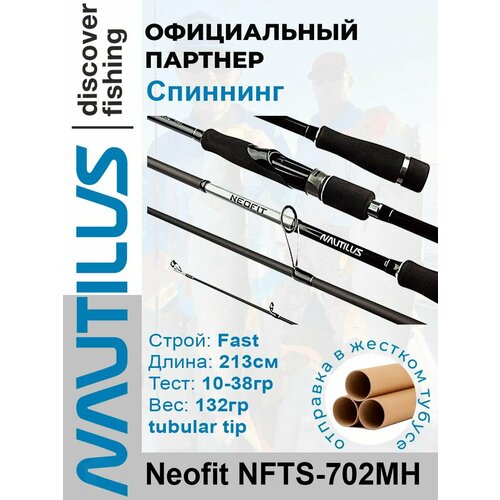 Спиннинг Nautilus Neofit NFTS-702MH 213см 10-38гр