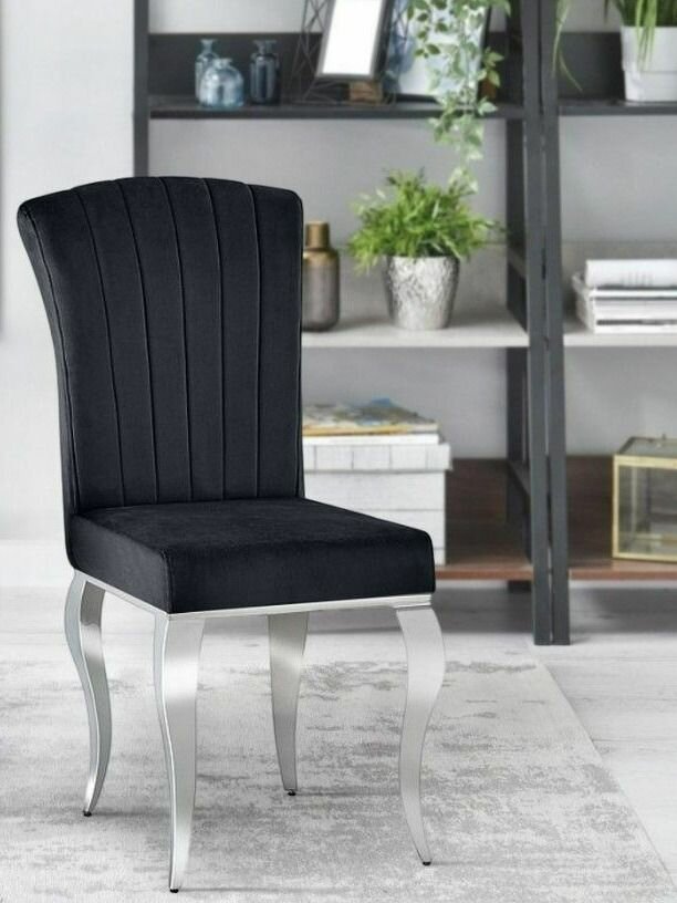 Стул SIGNAL PRINCE VELVET TAP. 186 черный/хром