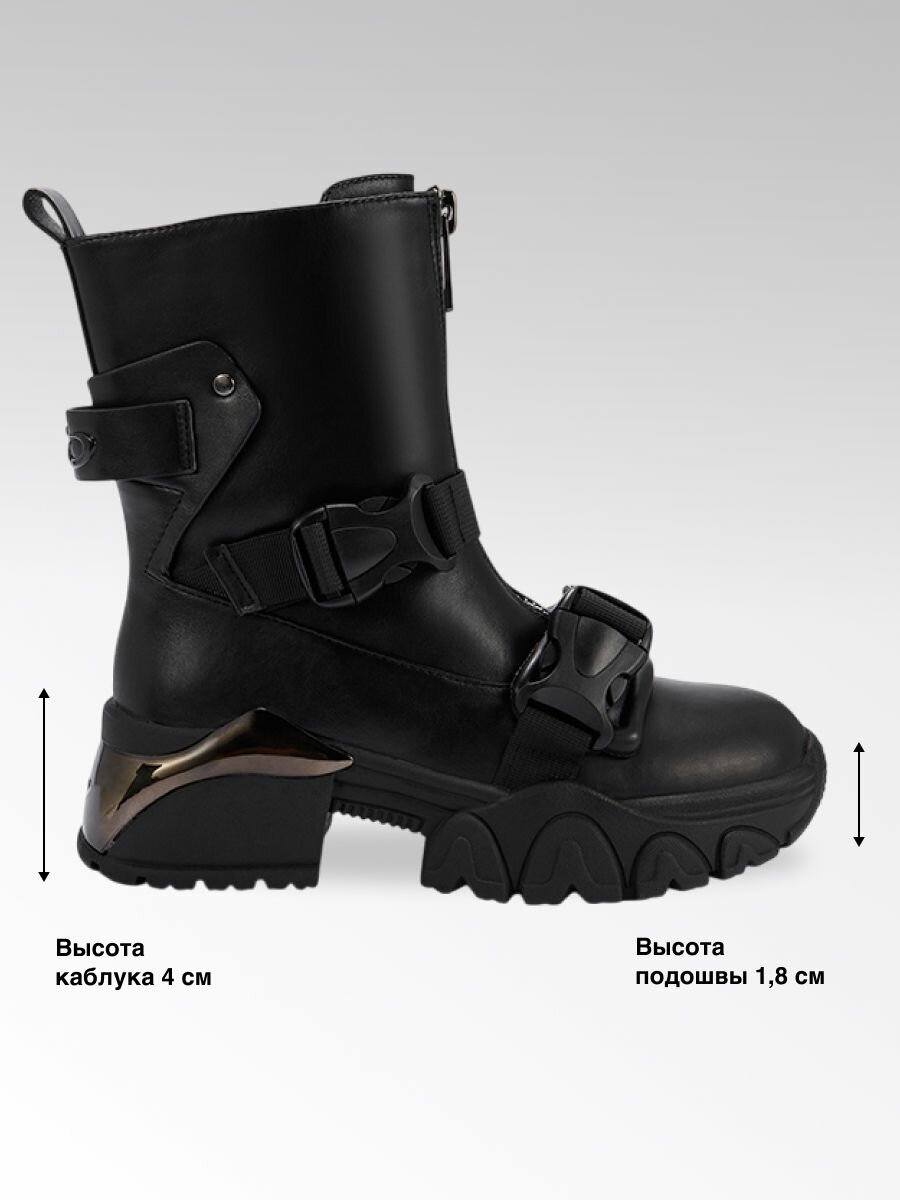 Ботинки kari Осень-зима 2025, размер 39, черный — фото 1