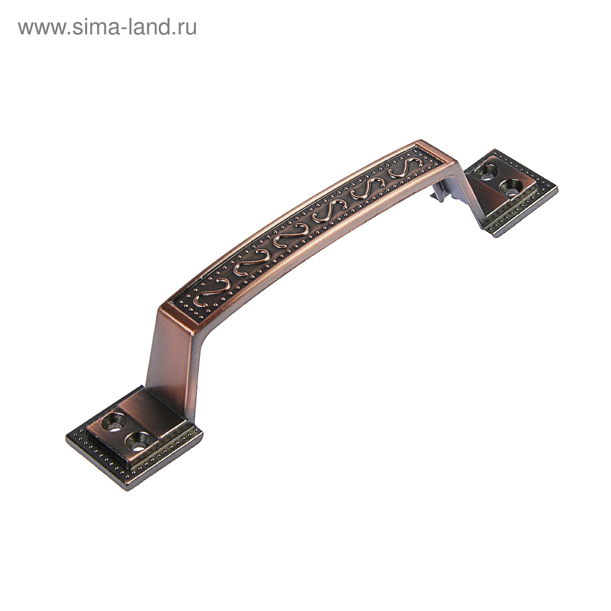 Ручка-скоба тундра дверная металлическая 1 штука цвет медный