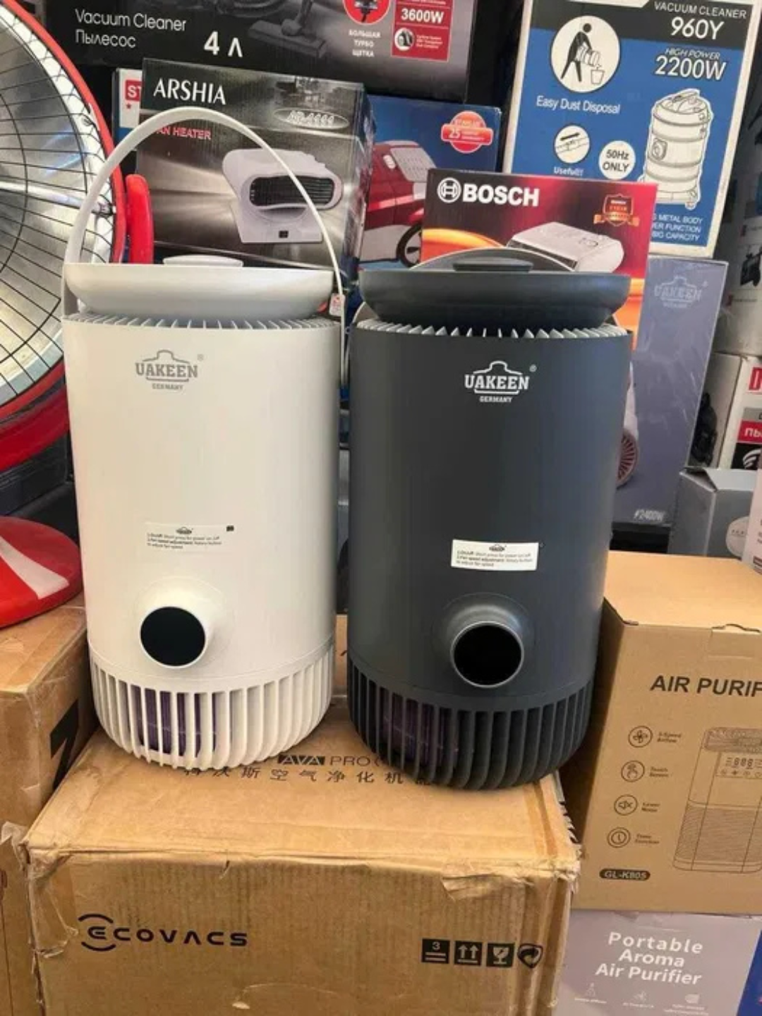 Очиститель и увлажнитель Uakeen, ZL-2704, площадь 40 кв. м, ионизация, черный