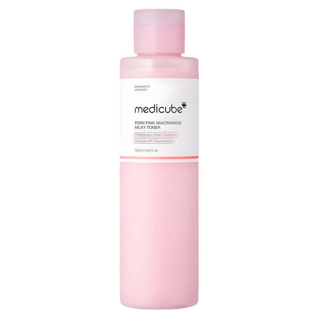 Medicube PDRN Pink Niacinamide Milky Toner 150ml — молочный тонер с PDRN и ниацинамидом для сияния и восстановления кожи