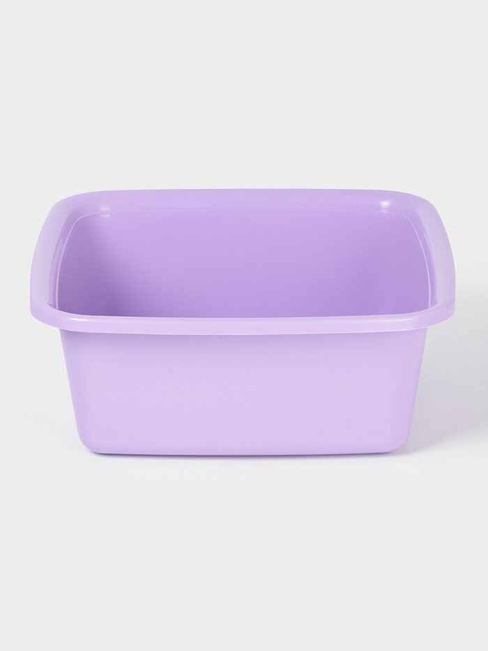 Таз хозяйственный квадратный, 7 л, пластик, микс