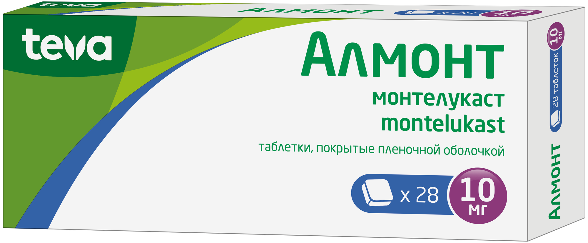 Алмонт таб. п/о плен., 10 мг, 28 шт.