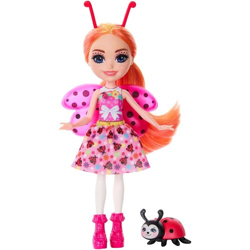 Кукла Enchantimals с питомцем Ladybug FNH22 розовый кукла enchantimals с питомцем fnh22 габриэла газелли и рейсер