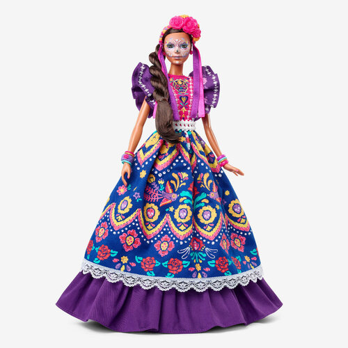 Кукла Barbie Signature Dia De Muertos 2022 День мёртвых 29 см HBY09 фиолетовый 6999₽