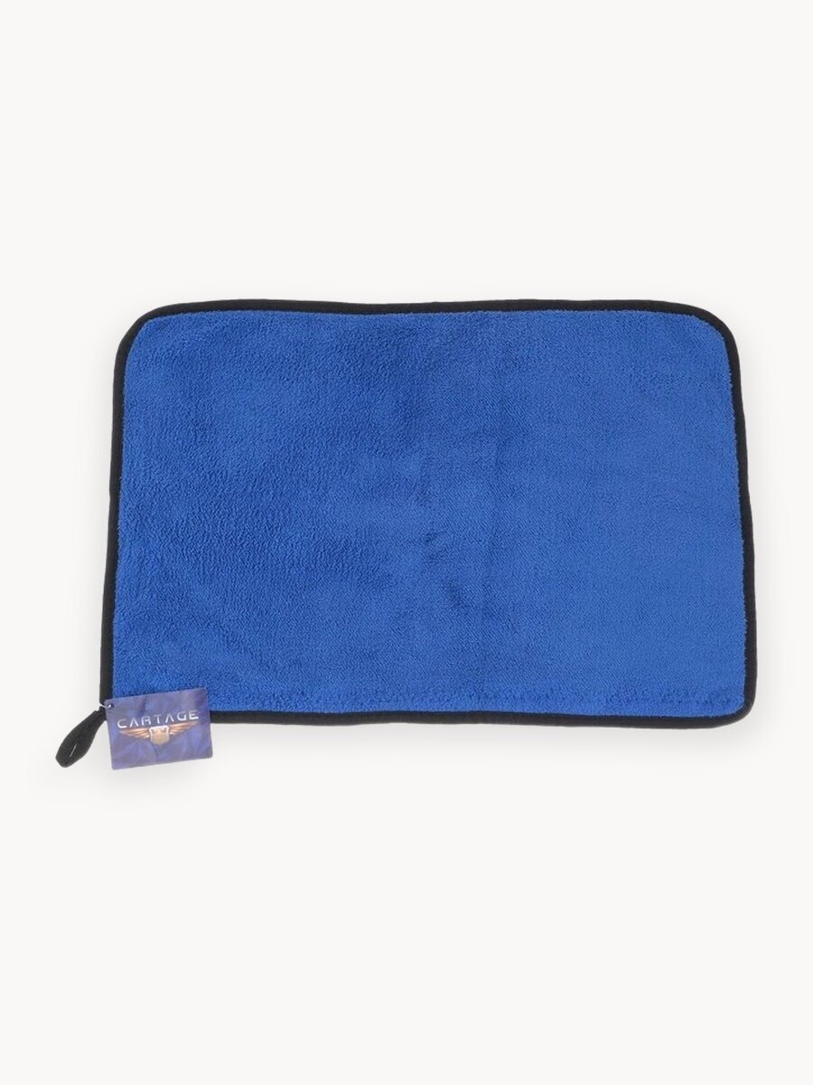 Микрофибра для автомобиля CARTAGE, микрофибра, 400 г/м², 30×40 cм, сине-серая