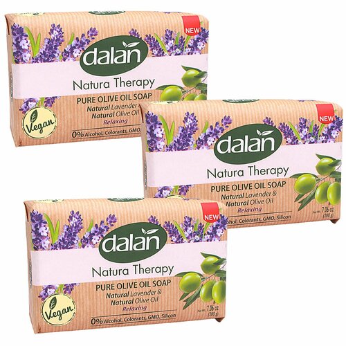 Dalan d' Olive Мыло кусковое Natura Therapy Лаванда и Оливковое Масло 3шт