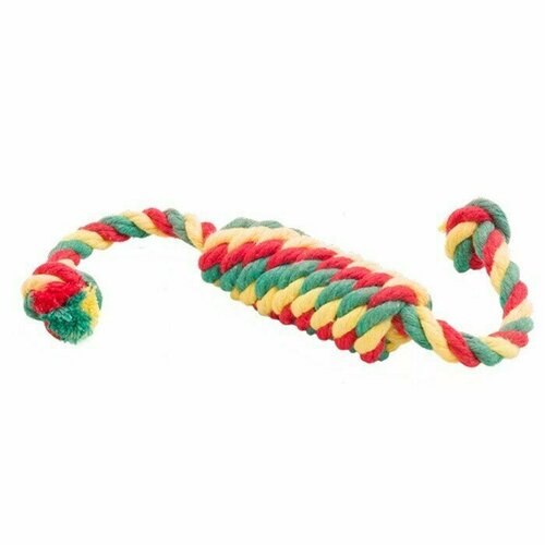 doglike гантель канатная dental knot средняя жёлтый зелёный красный d 2369 ygr 0 35 кг 36708 Игрушка для собак, Doglike, Сарделька канатная 1шт Dental Knot малая, 1 шт.