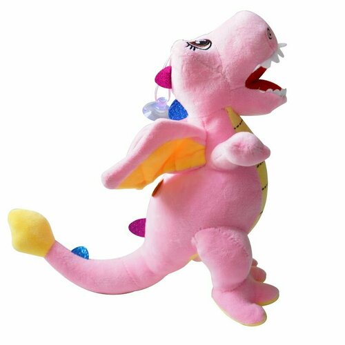 фото Мягкая игрушка "дракончик", розовый 25 см веселый праздник