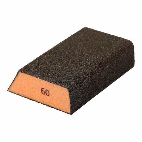 Губка наждачная твердая угловая DORN, P60, 100x70 мм