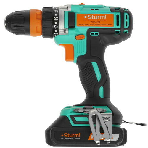 Дрель-шуруповерт Sturm! CD3618T 1BatterySystem 18V
