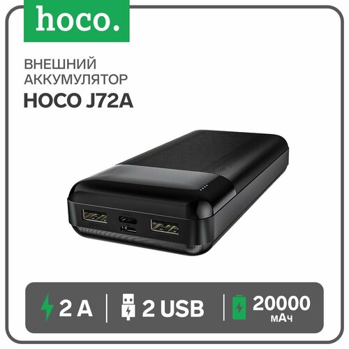 Внешний аккумулятор J72A Li-Pol 20000 мАч microUSBType-C - 2 А 2 USB - 2 А черный 316600₽