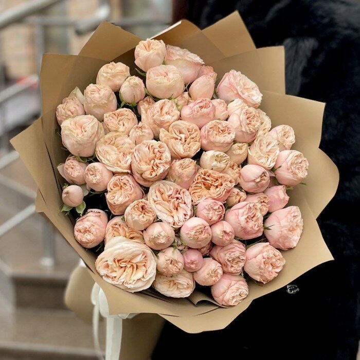 Букет персиковых роз Джентл Трендсеттер