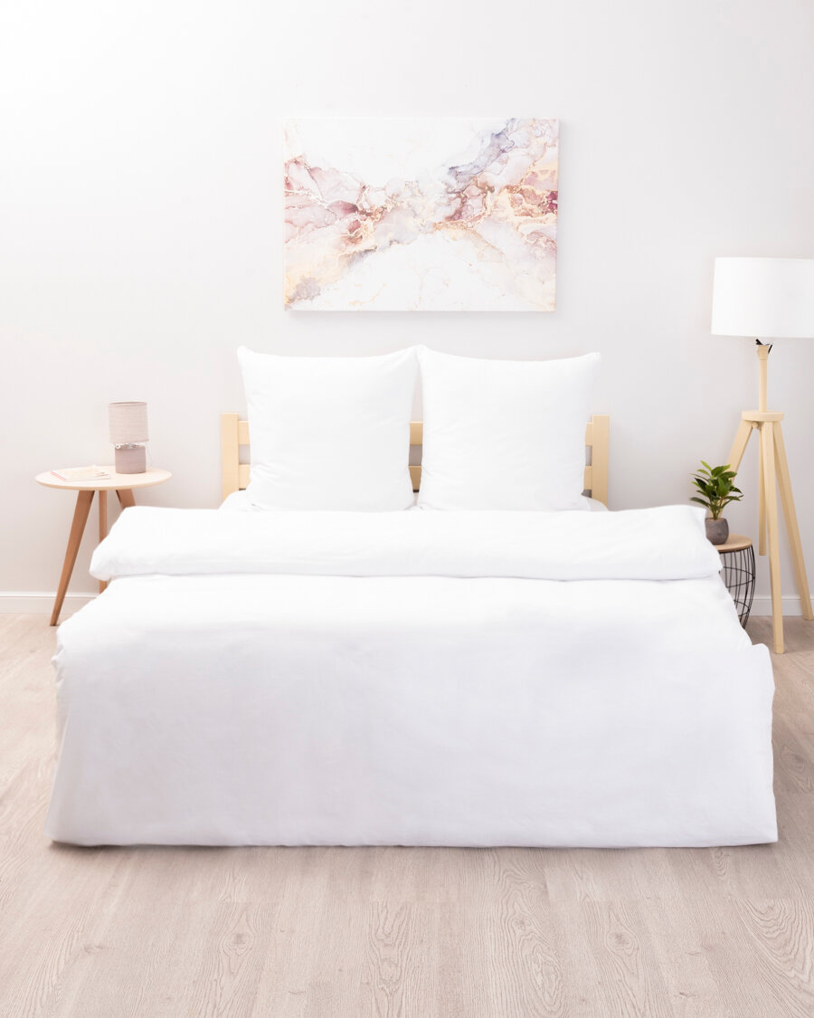 фото Постельное белье Вселенная текстиля, Бязь, ГОСТ, 140 гр/м2, цвет белый, Семейный, с 2-мя нав. 70х70 см