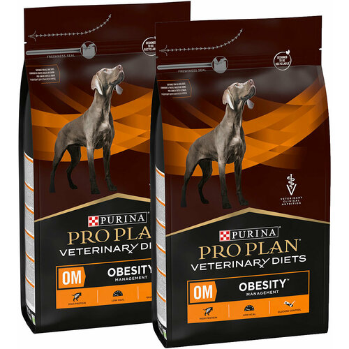 PRO PLAN VETERINARY DIETS OM для взрослых собак при ожирении (3 + 3 кг)