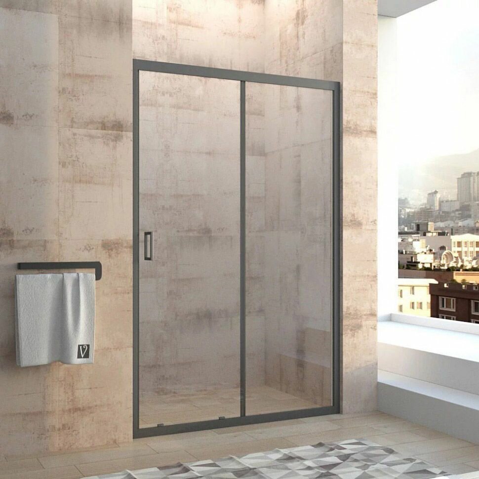 фото Душевая дверь Veconi VN-40B VN40B-150-01-C1 Стекло прозр./5 мм (1495-1540/1850)