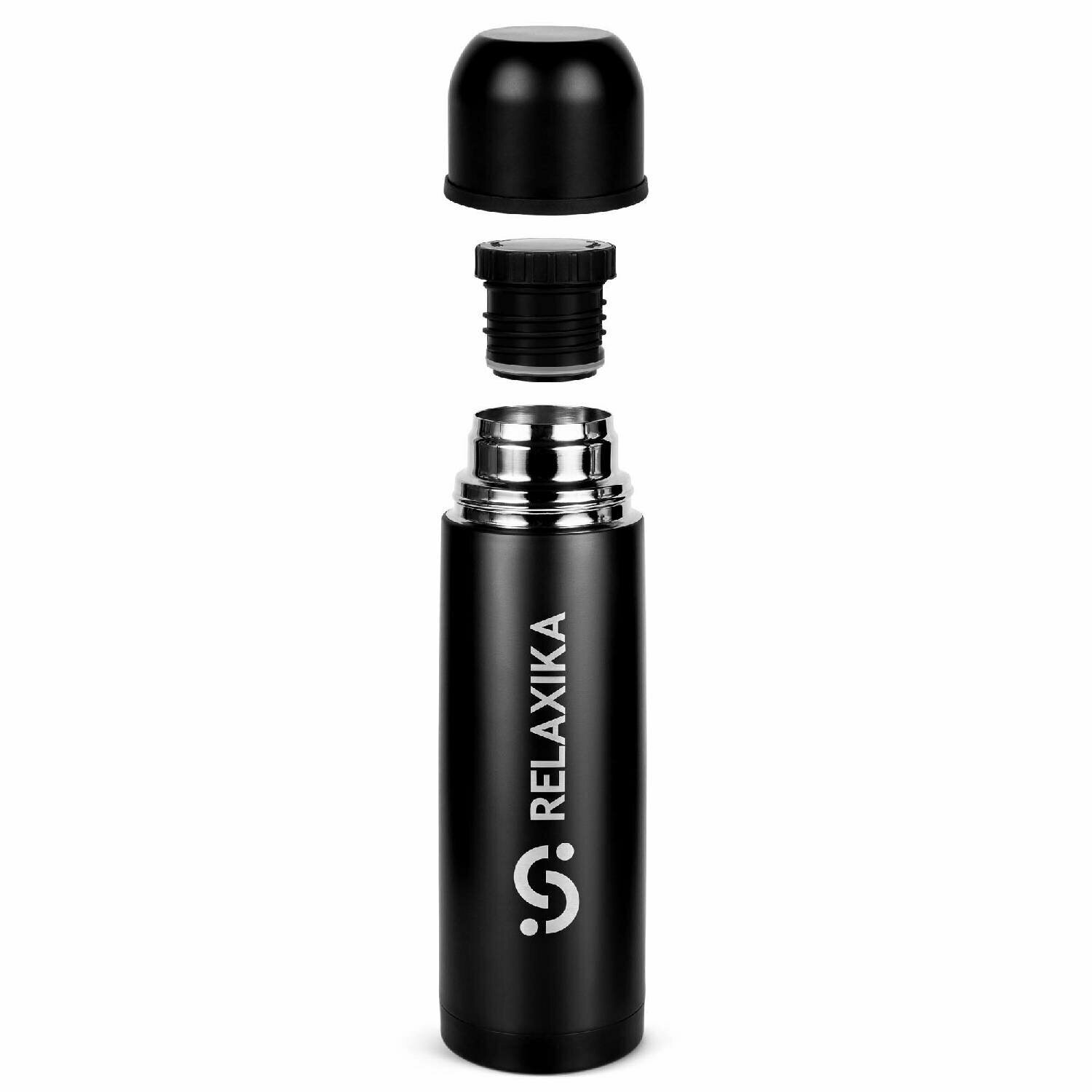 Термос Relaxika + стикерпак Красоты России 750ml Black R101.750.2 - фотография № 20