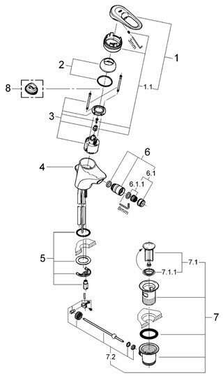 Смеситель для биде GROHE - фото №16