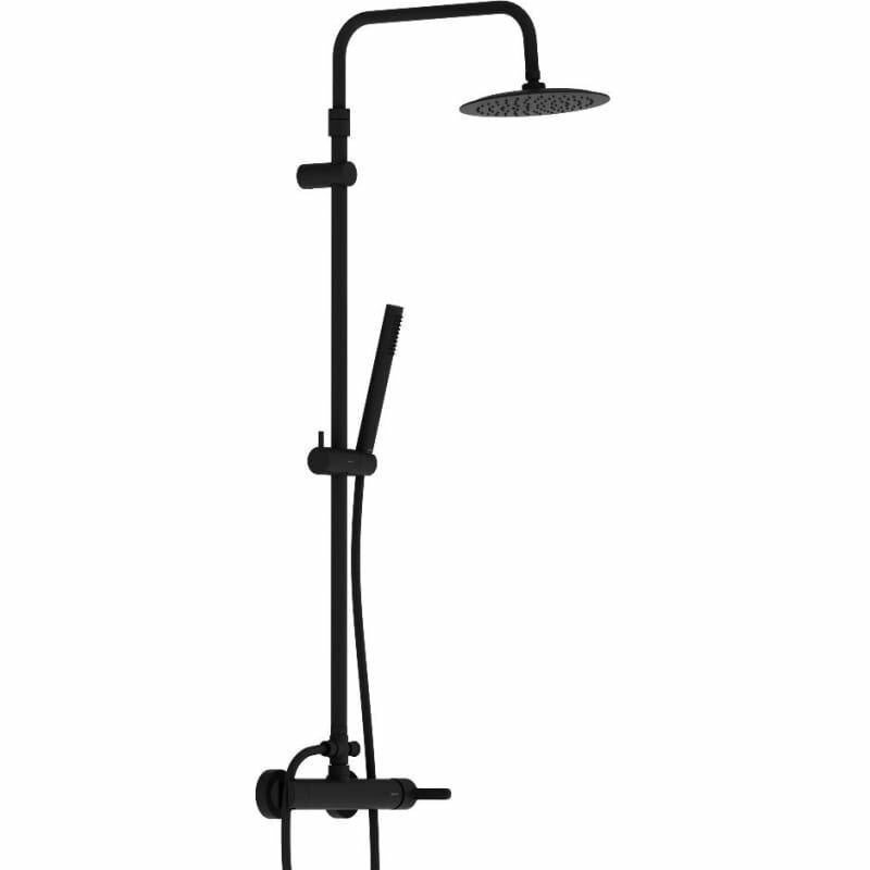 фото Душевая система DAMIXA Scandinavian Pure верхний/ручной душ, цвет: черный 936710300