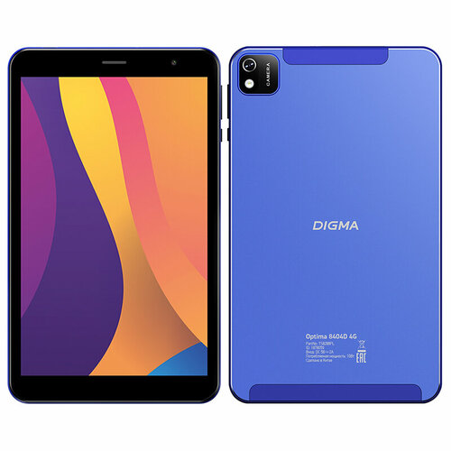 Планшет Digma Optima 8404D Spreadtrum SC9863 16Ghz4096Mb64Gb4GGPSWi-FiBluetoothCam801920x1200Android 1625300₽