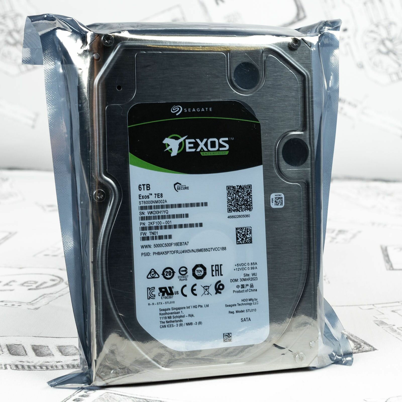 Жесткий диск SEAGATE Exos 7E8 , 6Тб, HDD, SATA III, 3.5" - фото №8