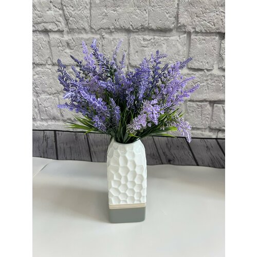 Искусственные цветы/Лаванда силиконовая, высотой 30см/Искусственные цветы для дома/Искусственные растения