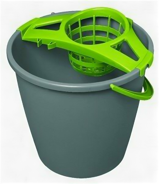 фото Ведро 10л (с отжимом/вставкой) круглое пластик микс 70030 York