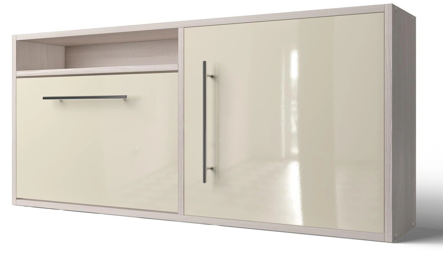 фото Обувница Комфорт Дженни 16 Корпус ЛДСП бодега белая/Фасады МДФ жемчужный глянец