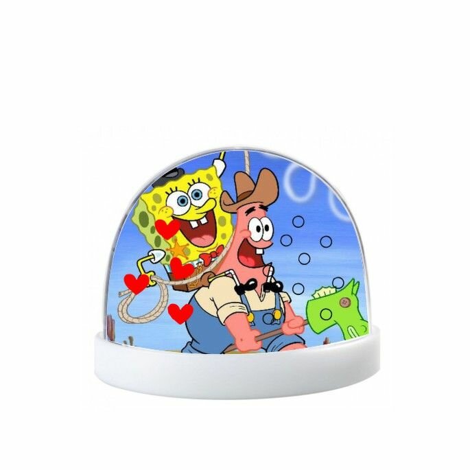 Водяной шар Губка Боб, SpongeBob №1, Искусственный снег