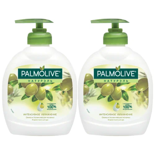 Мыло жидкое Palmolive, Натурэль, Интенсивное увлажнение, олива и увлажняющее молочко, 300 мл. 2 шт.