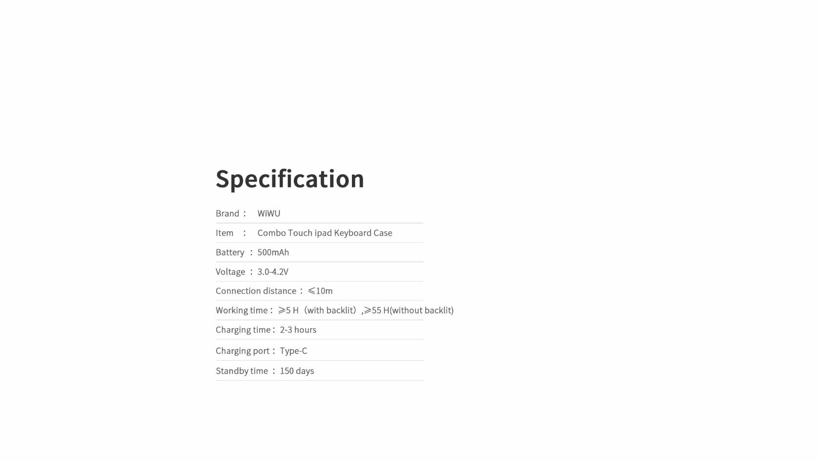 Чехол подставка с клавиатурой для iPad iPad Pro 11" (2018/2020/2021) и iPad Air 10.9", WiWU Combo Touch Keyboard Case, Серый — фото 12