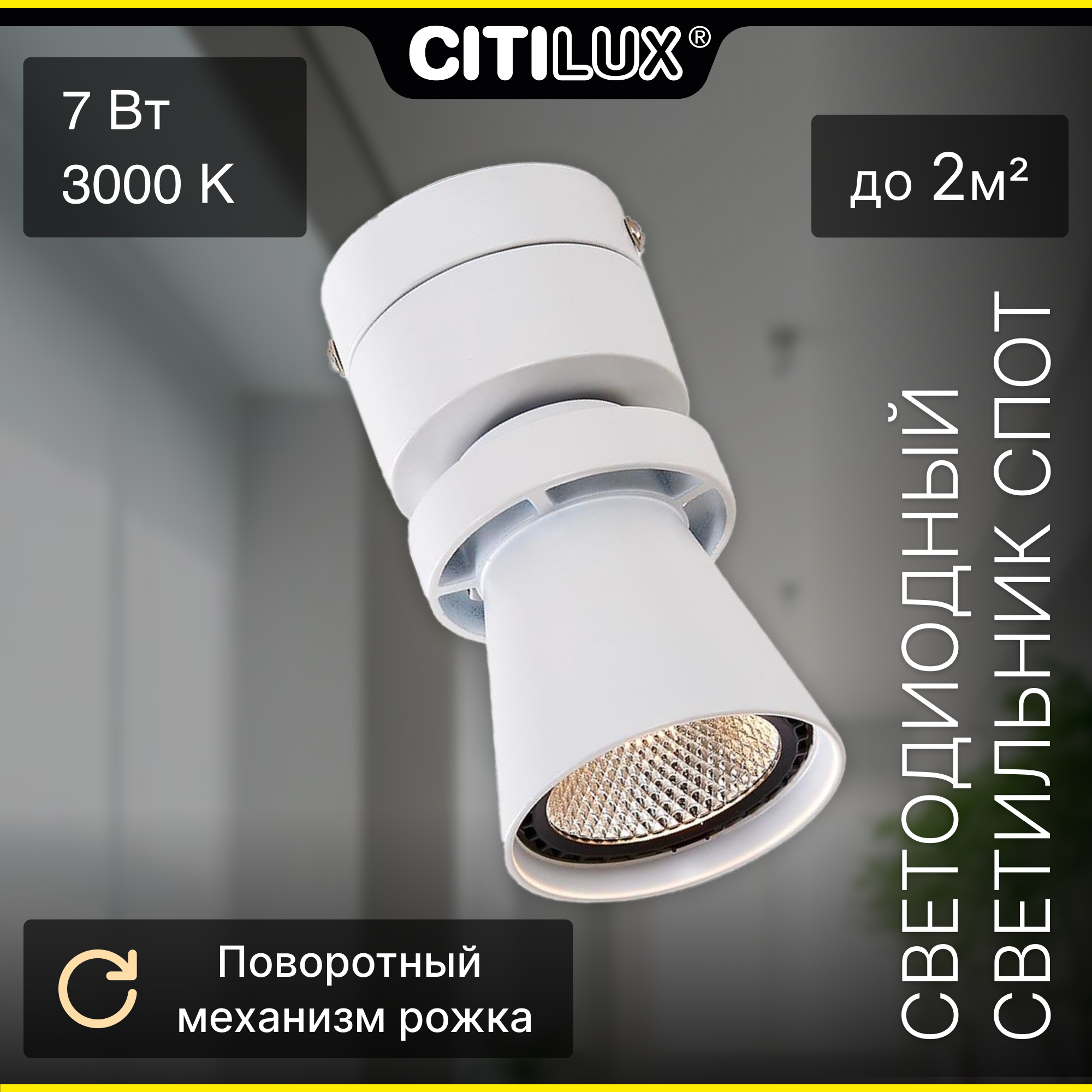 Спот поворотный светодиодный Citilux Дубль CL556510 белый