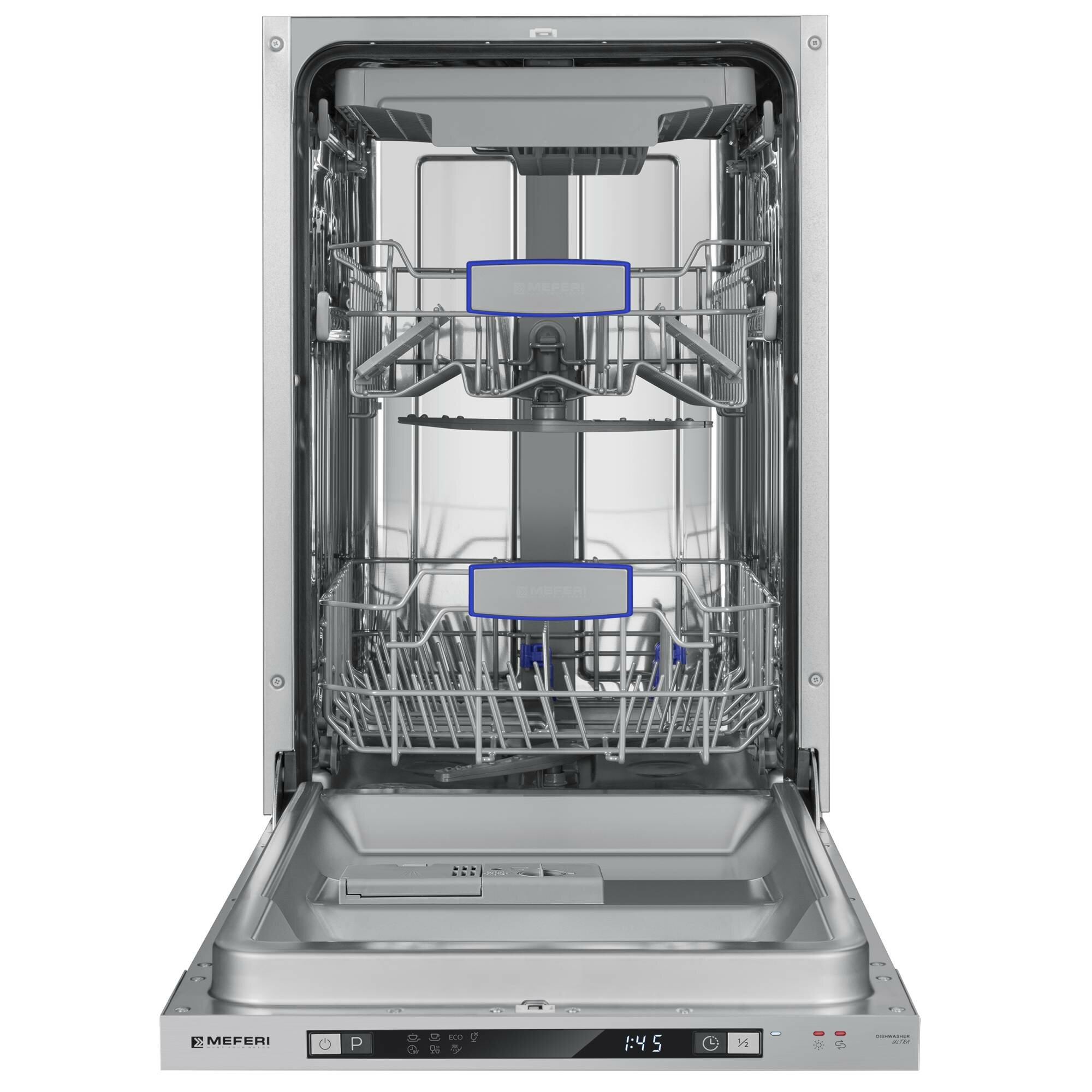 Посудомоечная машина встраиваемая MEFERI MDW4573 ULTRA, три корзины, 45 см, с защитой от протечек - фотография № 8