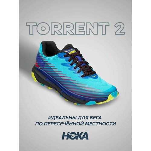 Кроссовки HOKA, полнота B, размер US7B/UK5.5/EU38 2/3/JPN24, синий, бирюзовый