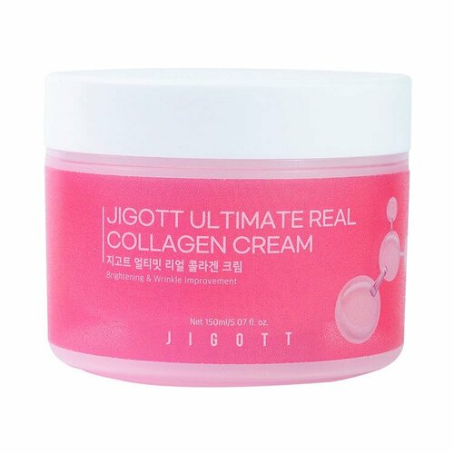 Jigott Ultimate Real Collagen Cream Антивозрастной крем для лица с коллагеном 150мл антивозрастной крем для лица с коллагеном ultimate real collagen cream 150мл