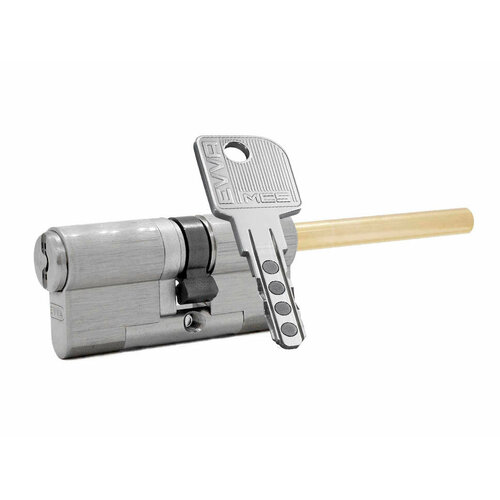 Цилиндр EVVA MCS ключ-шток (размер 56х31 мм) - Никель цилиндр evva mcs ключ шток размер 71х31 мм никель