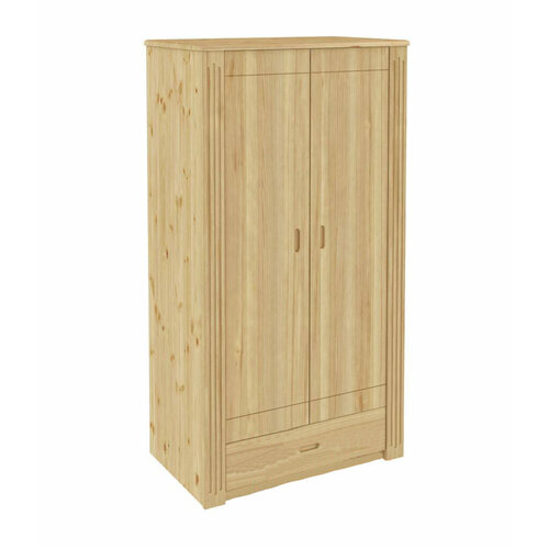 Шкаф Pino Rino двухдверный + 1 ящик сосна, бесцветный акриловый лак