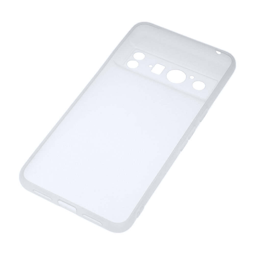 Силиконовый матовый полупрозрачный чехол для Google Pixel 8 Pro белый — фото 1