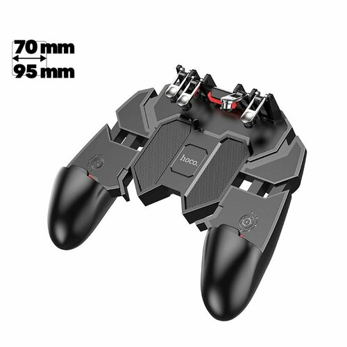 Игровой контроллер для смартфона Hoco GM7 Eagle Six Finger 4 триггера, черный игровой контроллер memo ak02 игровой контроллер для сотового телефона переключатель триггера для телефонов с кнопкой геймпад для телефонов