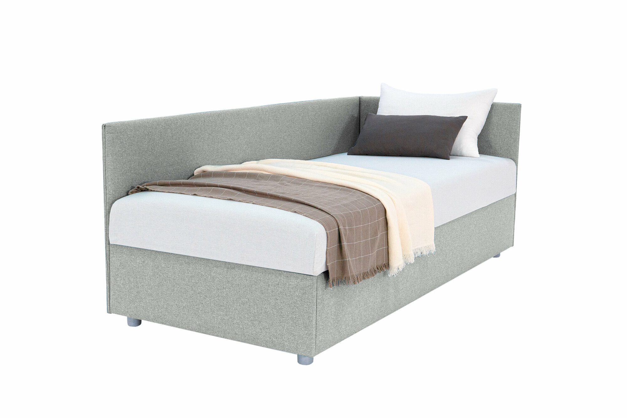 фото Тахта Боровичи-Мебель Софа светло-серая с подъемным механизмом