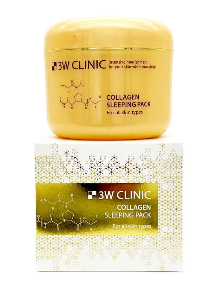 Маска для лица ночная с коллагеном 3W Clinic Collagen Sleeping Pack, 100 мл - фото №5