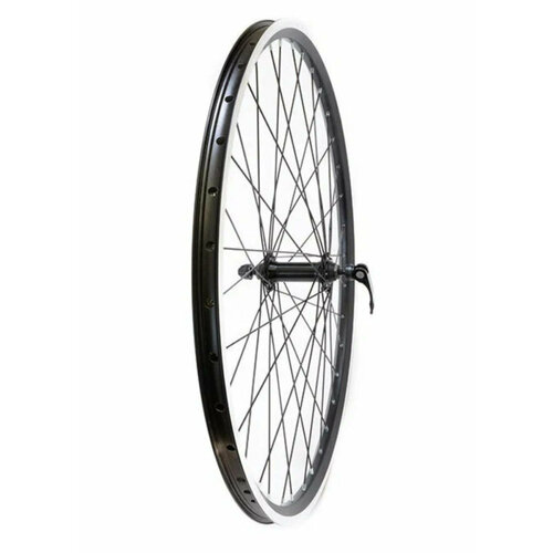 фото Колесо переднее в сборе trix 27.5", двойной, 36h, v-brake черный