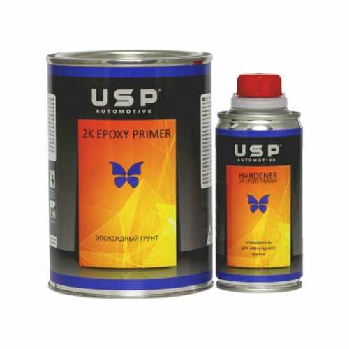 USP 2K Epoxy Primer Грунт эпоксидный автомобильный (светло-серый) 0,8 л. с отвердителем 0,2 л.